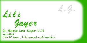 lili gayer business card